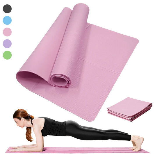 Yoga Mat for Women | Non-Slip Pilates & Fitness Pad – 3/4/6mm Thick Exercise Mat for Home Gym