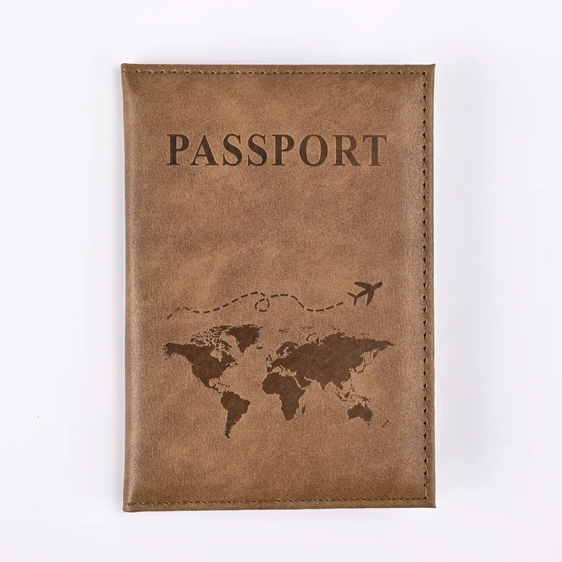 Colorful PU Passport Holder – Travel Wallet for Tickets & Credit Cards
