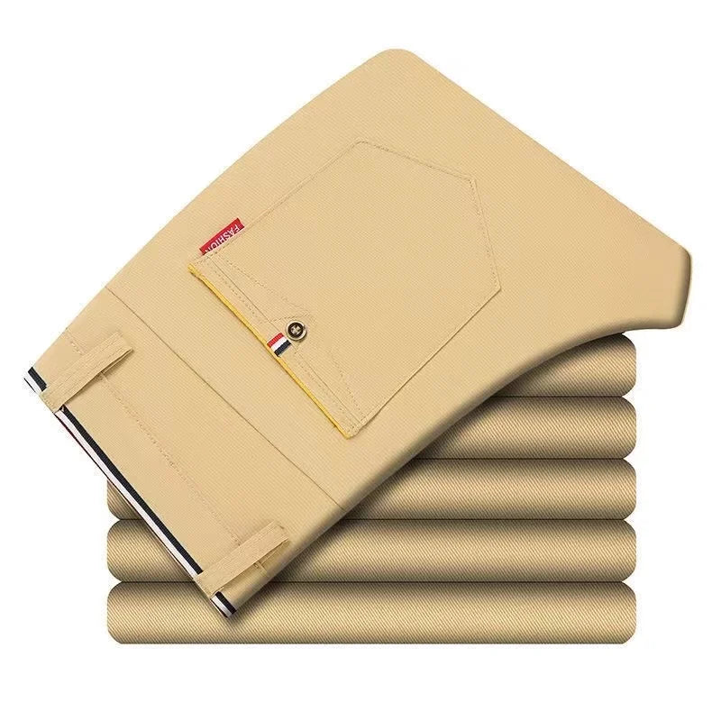 6 Colors Fashion Men's Slim Fit Casual Pants | Korea Style Business Work Trousers | All-match Midwaist Straight Casual Pants