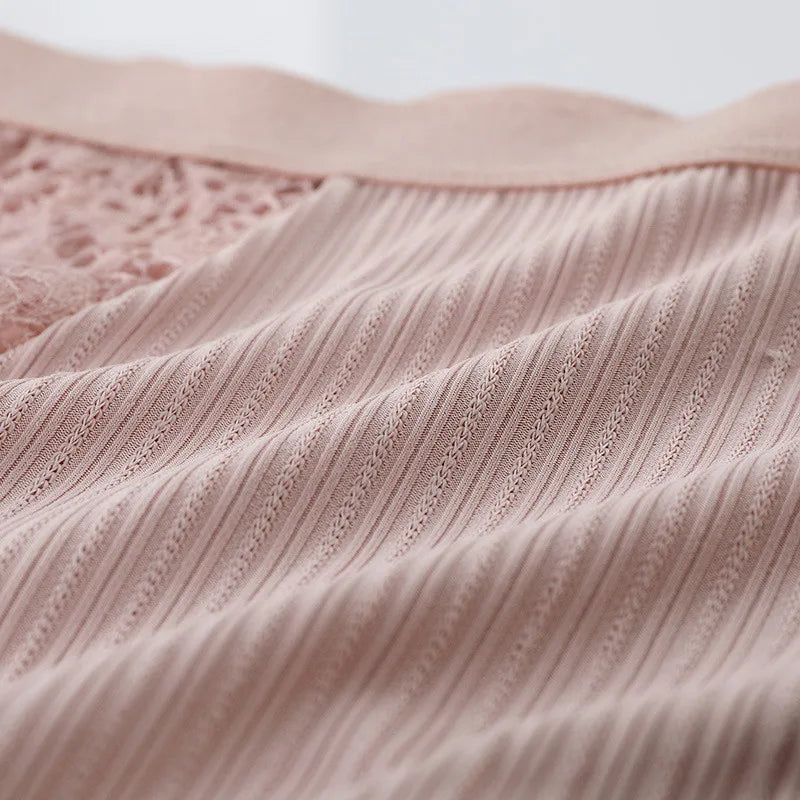 3Pcs Cotton Lace Panties for Women - Sexy Floral Briefs Underwear Lingerie Plus Size