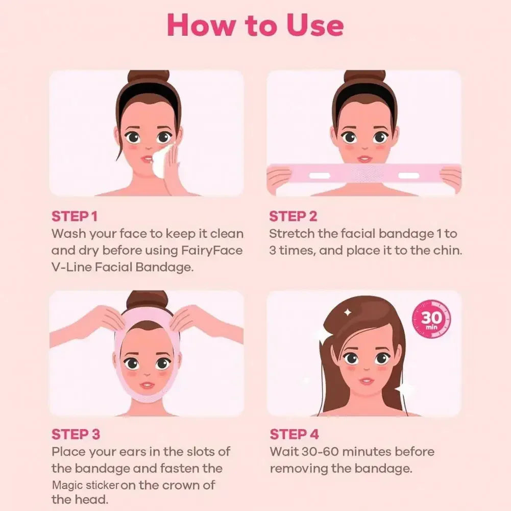 Women’s Face Slimming Bandage – V-Line Face Lifting Strap, Chin & Cheek Lift Belt, Facial Massage Beauty Tool