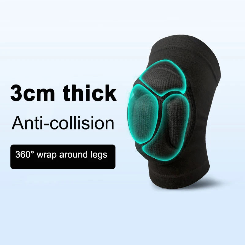 Thickened Sports Knee Pads | 1 Pair Non-Slip Gym & Basketball Knee Brace Protector for Men & Women
