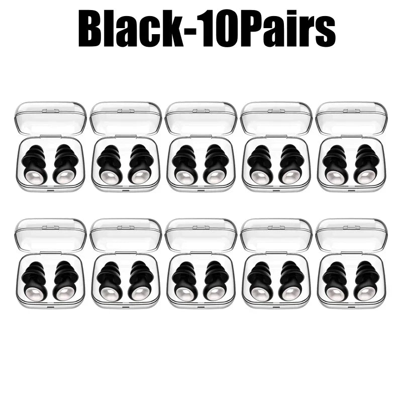 Silikon-Ohrstöpsel • Schwimmen &amp; Schlafen • Geräuschunterdrückung • Schalldichter Gehörschutz • Wiederverwendbare Ohrstöpsel mit Schlaufe