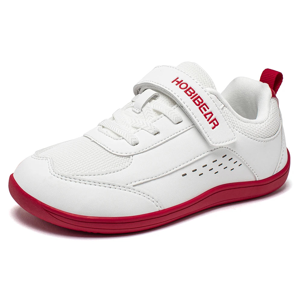HOBIBEAR Kids Barefoot Sneakers – Wide Toe Minimalist Hook & Loop Shoes