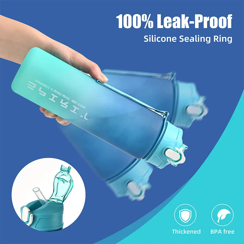 800ML Large Capacity Sports Water Bottle – Leakproof Colorful Plastic Cup for Outdoor Travel, Gym & Fitness