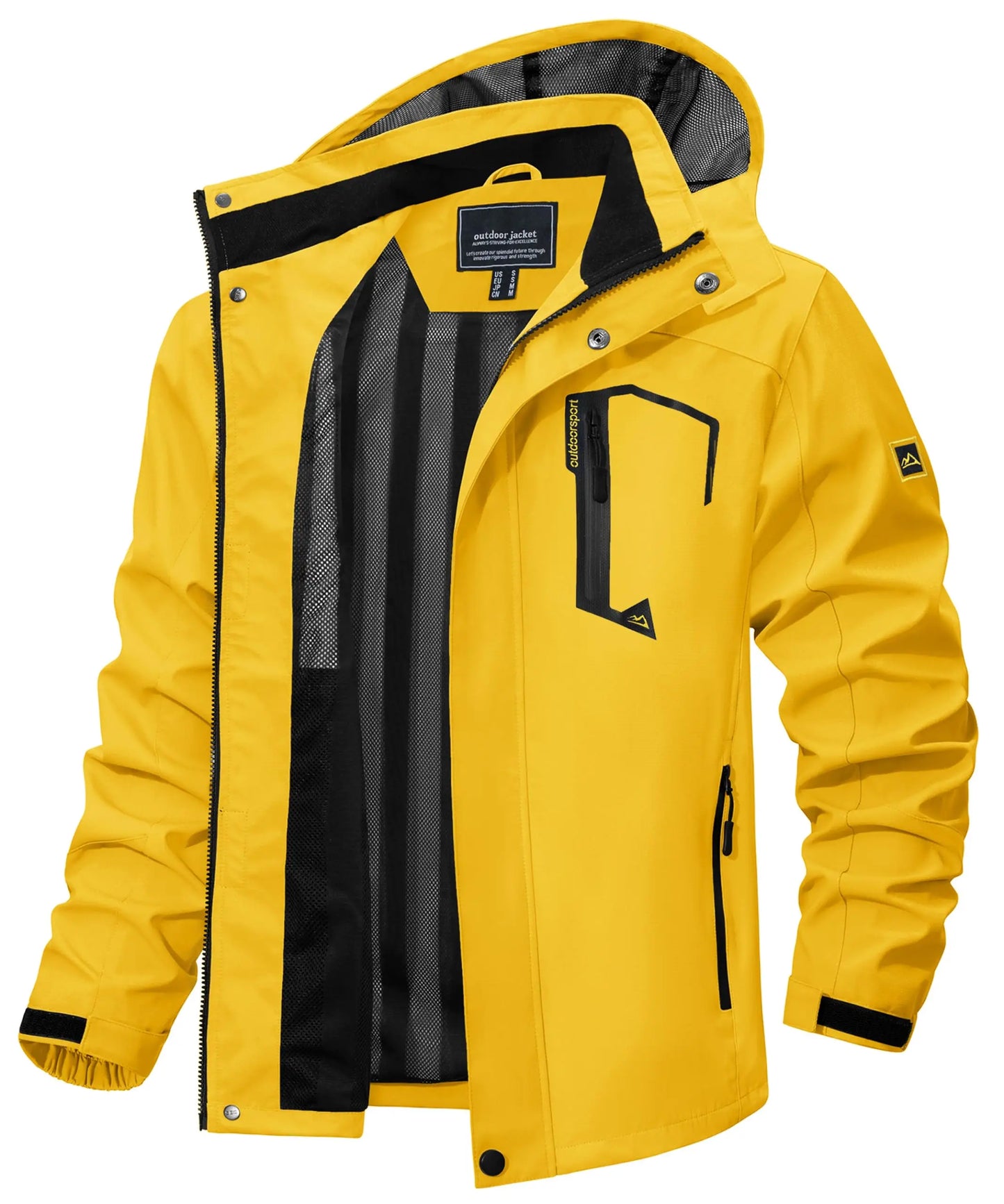 TACVASEN Men’s Spring Autumn Lightweight Jacket – Mesh-Lined Waterproof Outdoor Windbreaker