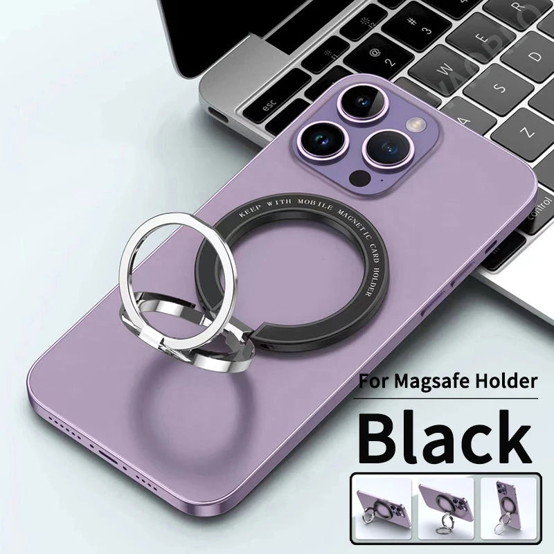 حامل حلقة الهاتف MagSafe - قبضة الإصبع المغناطيسية وحامل لهاتف iPhone 12/13 Mini/Pro/Max، ملحق تثبيت آمن للهاتف