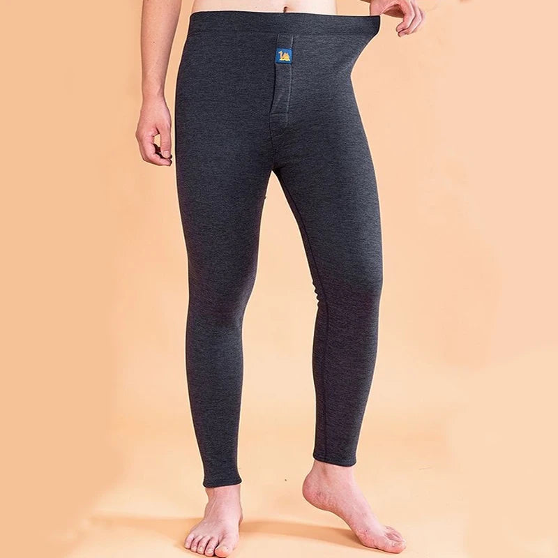 Men's Thermal Underwear Set | Winter Fleece Warm Pants | Soft Comfortable Breathable Sleepwear Leggings