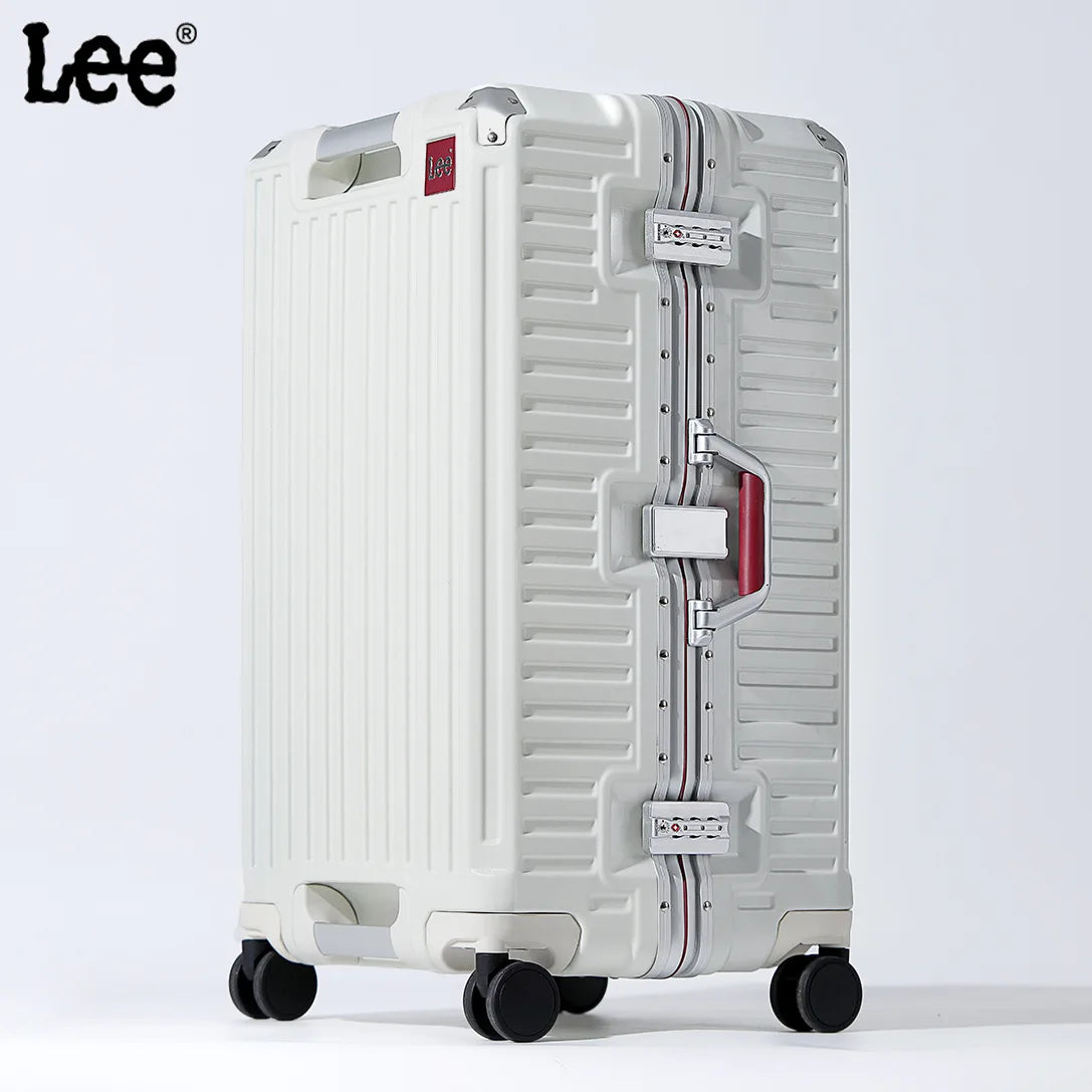 Wide Handle Travel Suitcase | PC Aluminum Frame Trolley Luggage for Men & Women | 20/24/26 Inch Carry-On
