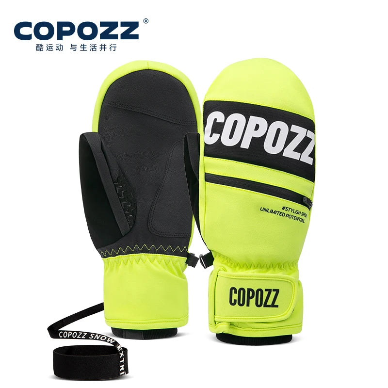 COPOZZ 3M Thinsulate Snowboard Ski Gloves – Thick Windproof Thermal Winter Mittens for Adults & Teenagers, Snowmobile Sports