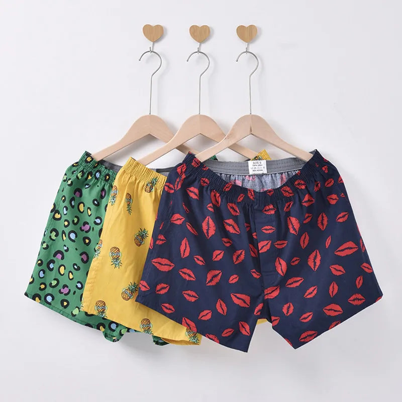 3PCS Men's Cotton Boxer Shorts | Loose Comfortable Arrow Pants Style Underwear | Homewear Boxers