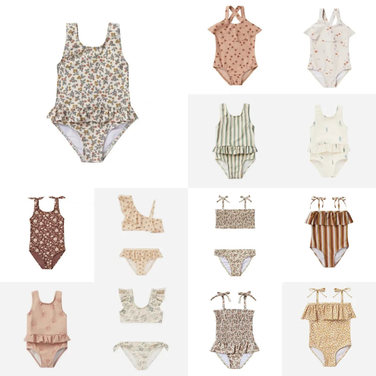 2025 Kids Girls One-Piece Swimsuit Cute Print Bikini Set Summer Swimwear