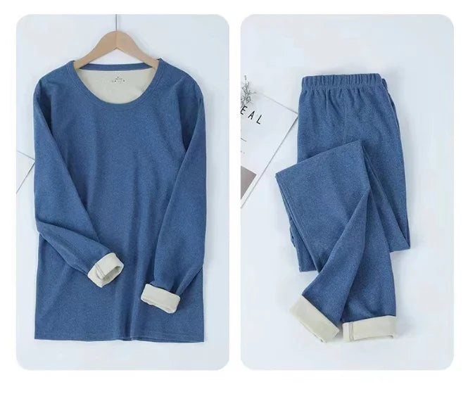 Men's Winter Thermal Underwear Set | Double Warmth Face Sanding | Slim Fit High Elasticity Comfortable Breathable