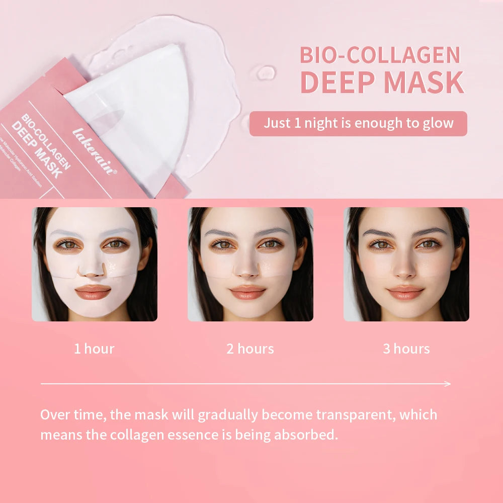 Bio-Collagen Deep Hydrogel Mask – Hydrating Overnight Face Mask for Firming, Elasticity & Pore Minimizing