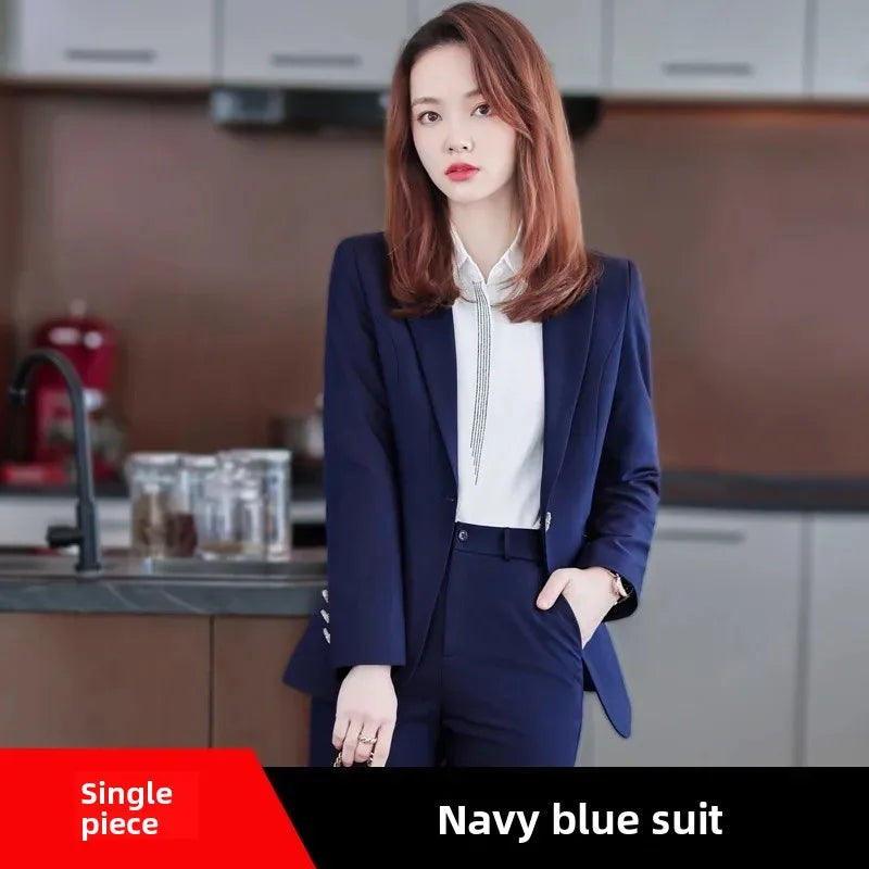 Damen-Langarmanzug-Set – Hochwertige, professionelle Arbeitskleidung für Herbst und Winter