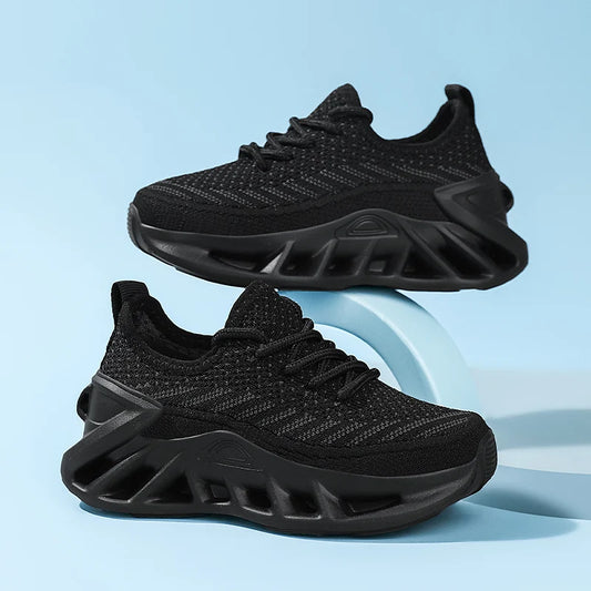 Kids Black & White Casual Sneakers | Comfortable School & Sports Shoes