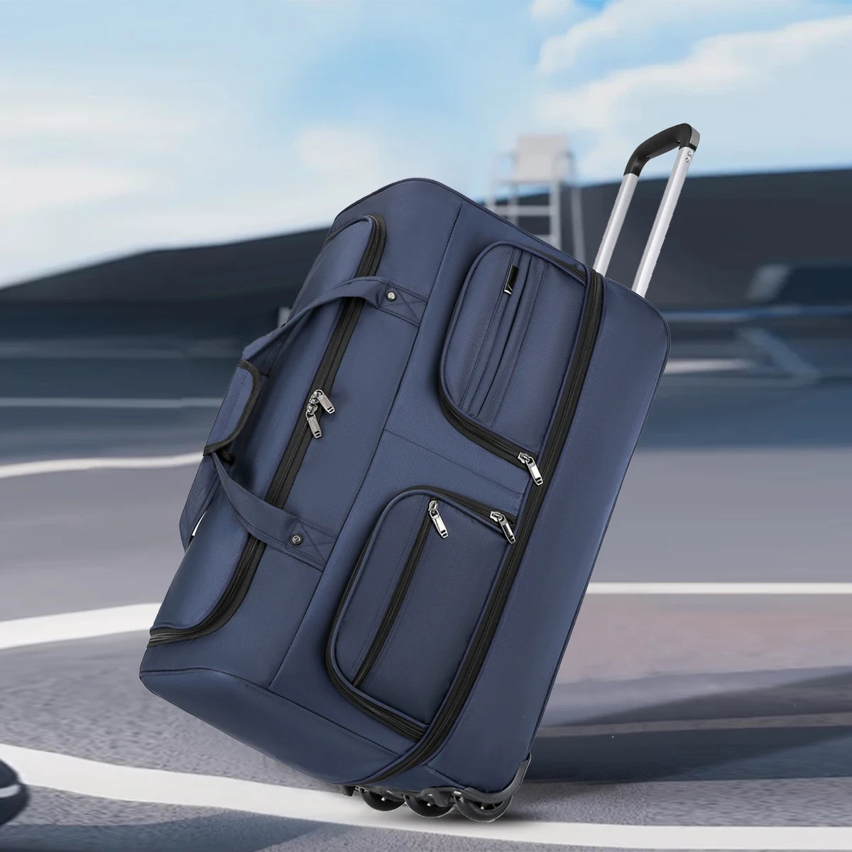 2025 New Fashion Travel Bag | Large-Capacity Waterproof Duffel Trolley Bag for Men & Women | Sports & Roller Travel Bag