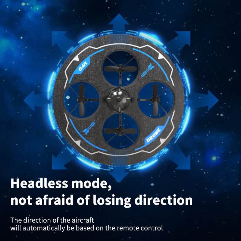 Mini UFO Foam Drone for Kids | Intelligent Obstacle Avoidance RC Helicopter with Camera | Safe Aerial Toy Aircraft for Christmas Gifts