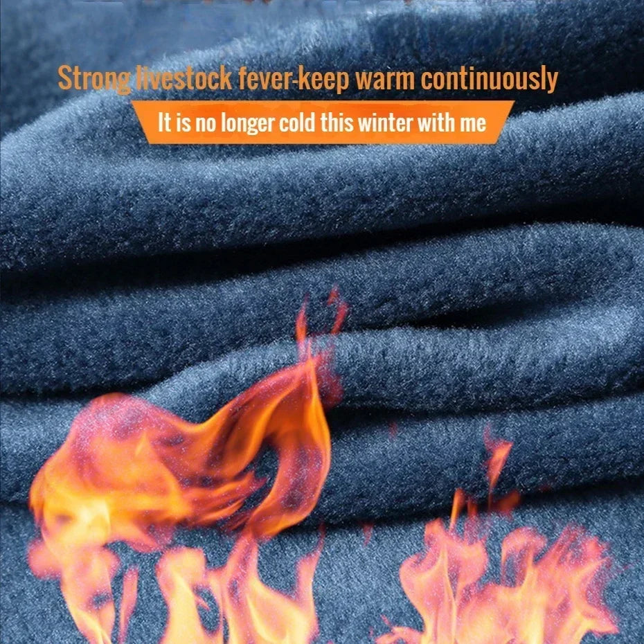 Men’s Big Size Hoodie – Loose Cotton Fleece-Lined Zip-Up Sweatshirt (10XL-12XL)