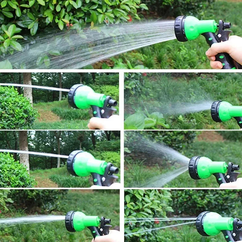 Extendable Garden Hose with High-Pressure Water Gun – 7 Spray Functions for Car Wash, Home & Garden Watering, Multi-Purpose Use