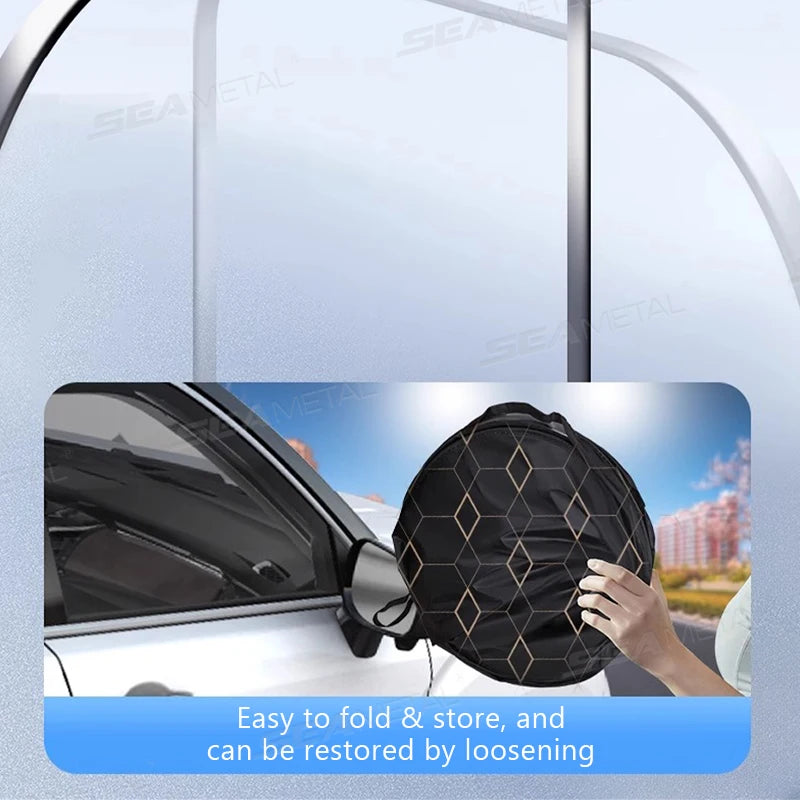 SEAMETAL Foldable Car Windshield Sun Shade Cover 5-Layer Thicken Sun Protection Curtain Car Front Window UV Reflective Sunshade