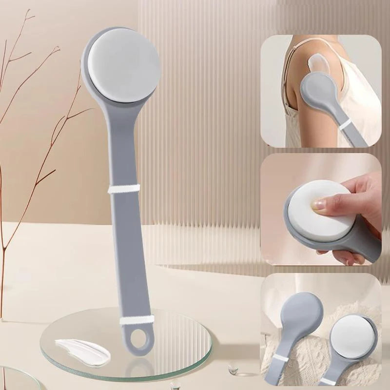 Long Handle Lotion & Sunscreen Applicator – Multi-Function Body Cleaner & Shower Brush for Back and Hard-to-Reach Areas