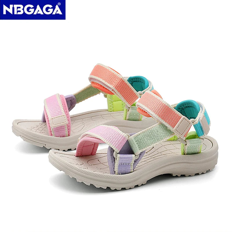 Girls’ Summer Sport Sandals – Breathable Non-Slip Soft Sole Shoes for Kids Outdoor Beach