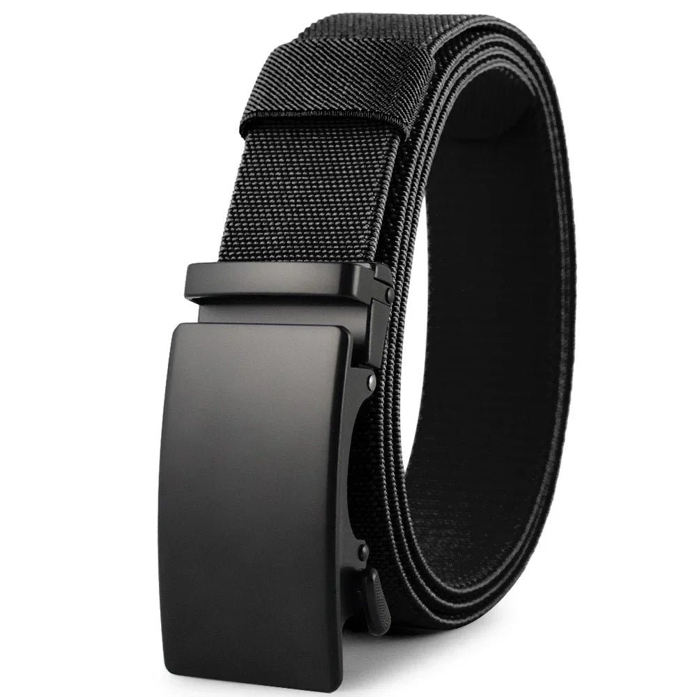 Men’s Golf Sports Elastic Belt – Tactical Nylon Automatic Buckle Belt