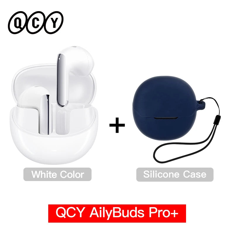 QCY HT10 AilyBuds Pro+ ANC Wireless Earphones – Hi-Res Audio with LDAC, Bluetooth 5.3, 6-Mic AI HD Call, Multipoint Connection