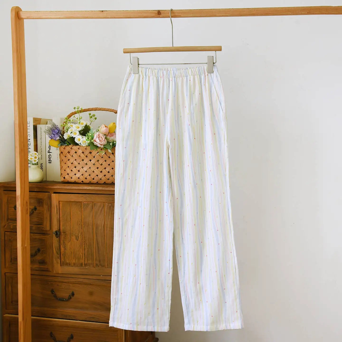 2025 Women's Cotton Sleep Pants | Spring & Autumn Multi-Color Printed Loose Home Bottoms | Large Size Pajamas