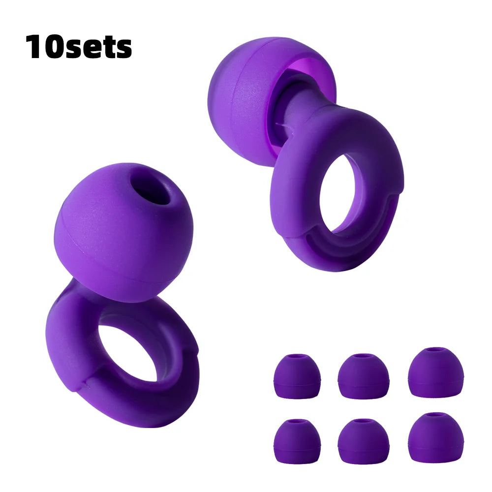 HUAK  03 Silicone Earplugs • Swimming & Sleep • Noise Reduction • Soundproof Hearing Protection • Reusable Loop Earplugs