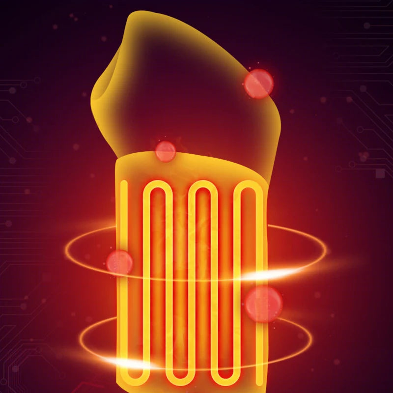 كم دعم المعصم الكهربائي المُدفأ - حزام قابل للتعديل وجيد التهوية للرياضة وحماية اليد والمفاصل