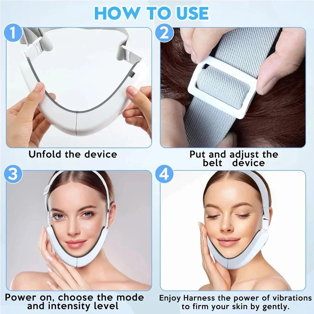 V-Face Facial Massager – Intelligent Beauty Device with Lifting Belt for Firming, V-Shaping & Double Chin Reduction