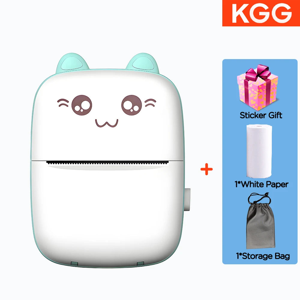 Mini Portable Bluetooth Printer – Wireless Thermal Sticker & Label Printer for Photos, Notes, and Study, Perfect Gift for Kids