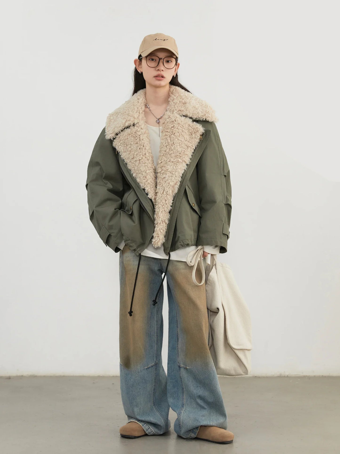 CHIC VEN Women Streetwear Loose Retro Motorcycle Cotton Jacket Thick Warm Overcoat Autumn Winter 2024