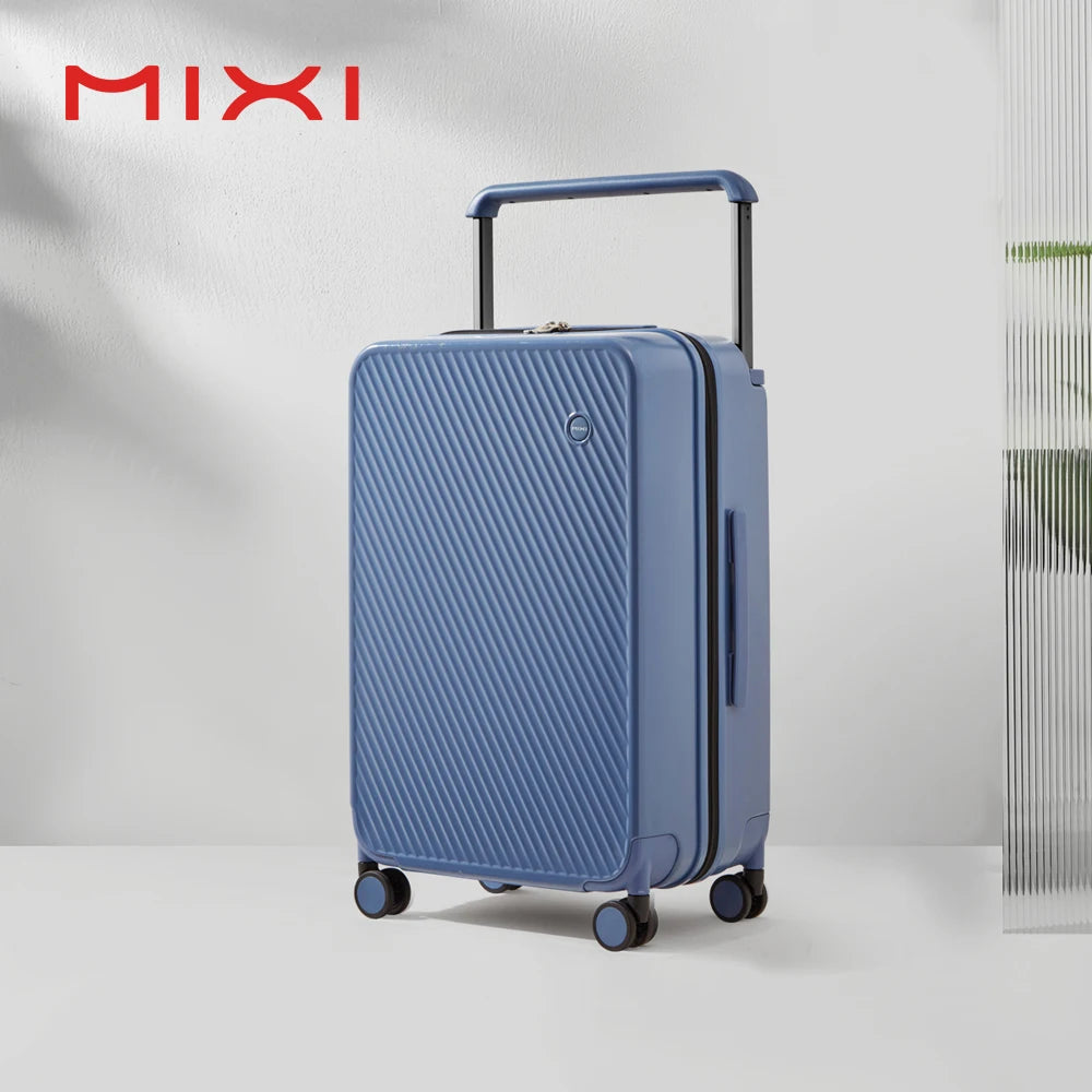Mixi Wide Handle Travel Luggage | Hardside PC Suitcase with Rolling Spinner Wheels & TSA Lock | 20/24 Inch Unisex