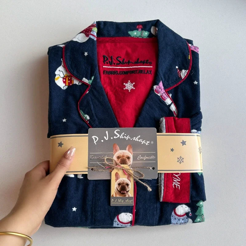 New Women's Loungewear Set | 100% Cotton Loose Cartoon 2-Piece Pajamas | Casual Sleepwear Outfit