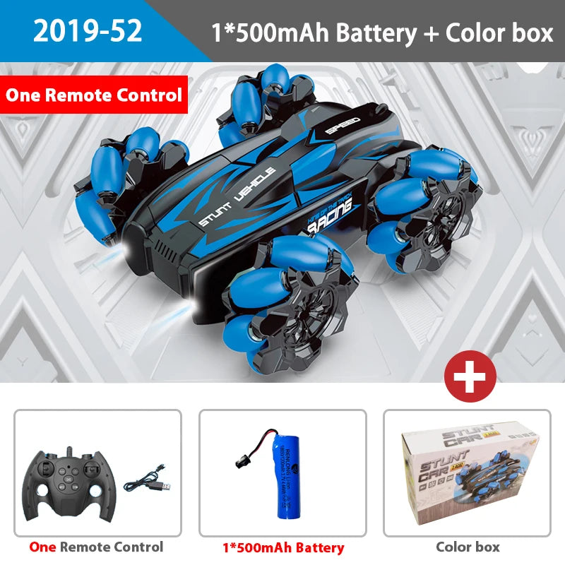 WLtoys F1 4WD RC Drift Car – Gesten- und Fernbedienung, LED-Lichter, Musik, Spray, Stunt-Spielzeug für Kinder