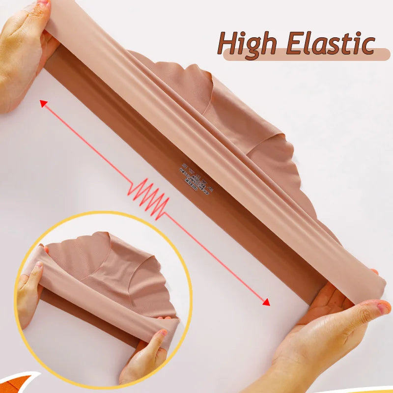 4PCS Set Women's Ice Silk Seamless Panties Solid Color Ultra Thin No Trace Elastic Underwear