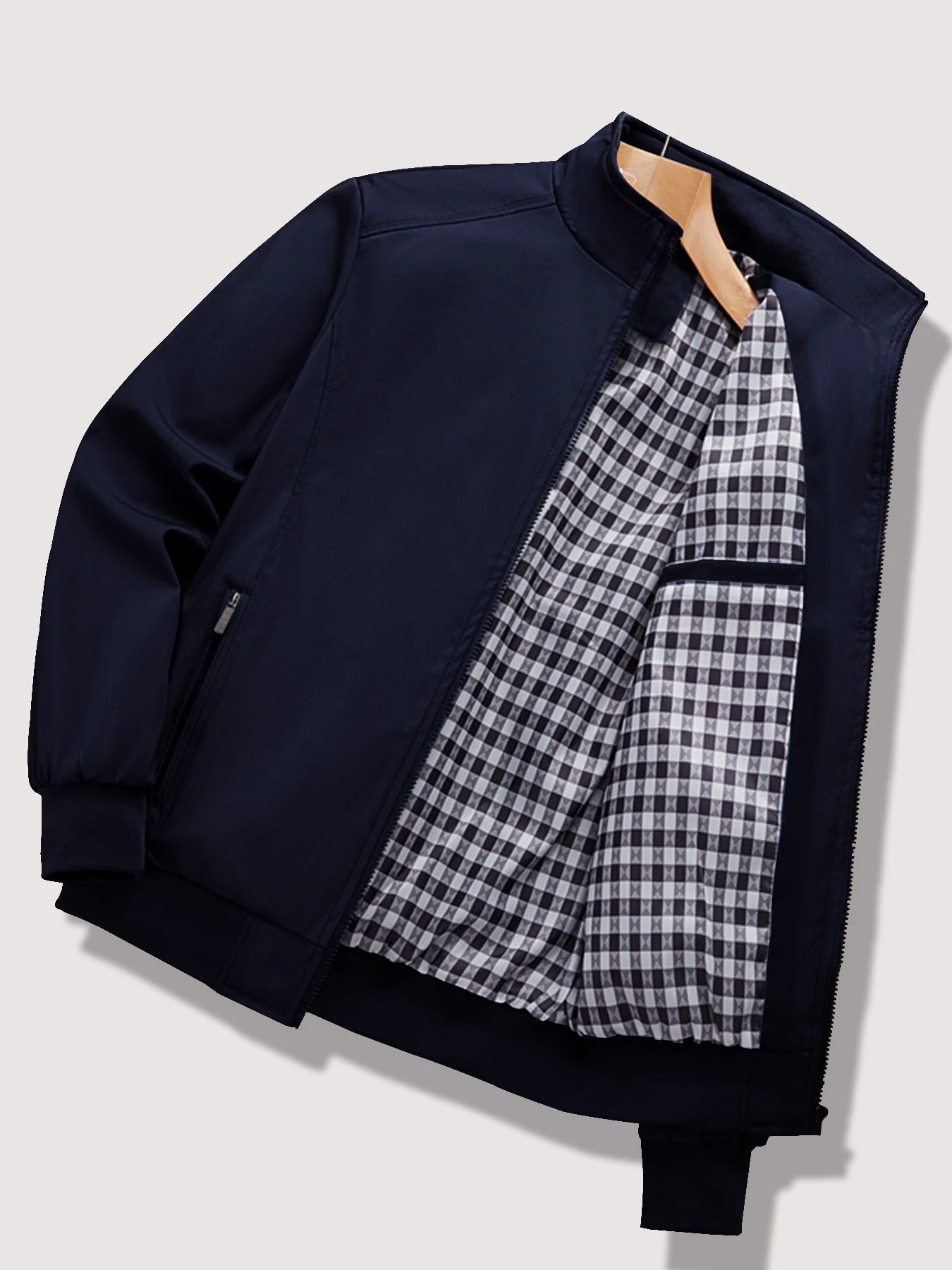 2024 Men’s Spring Autumn Casual Jacket – Solid Color Business Casual Commuter Coat