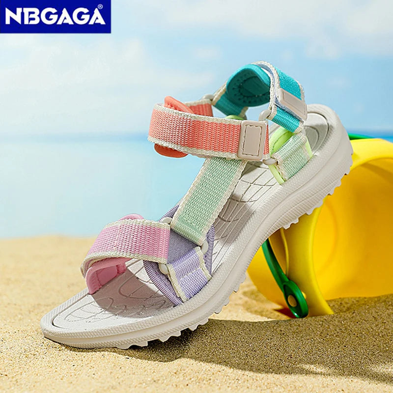 Girls’ Summer Sport Sandals – Breathable Non-Slip Soft Sole Shoes for Kids Outdoor Beach