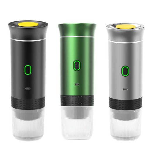 ماكينة قهوة كهربائية محمولة - ماكينة إسبريسو 3 في 1 للكبسولات والقهوة المطحونة، للاستخدام في السيارة والمنزل