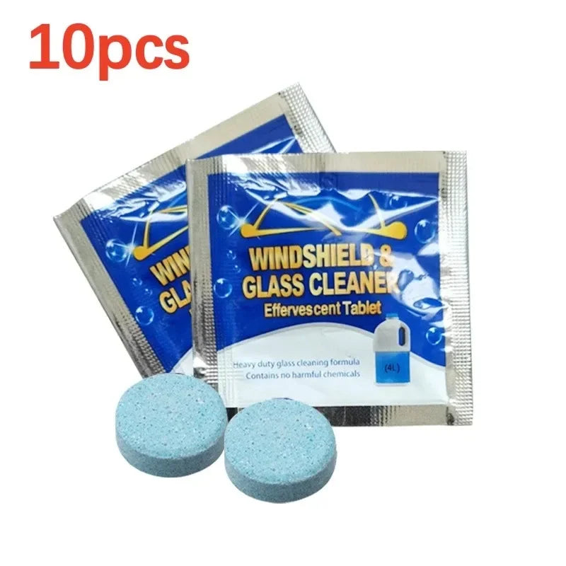 All-Season Windshield Washer Effervescent Tablets – Solid Concentrate, Shellac-Free Formula