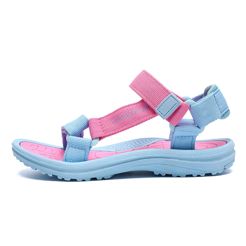 Girls’ Summer Sandals – Breathable Open-Toe Sport Shoes for Outdoor Beach Walking