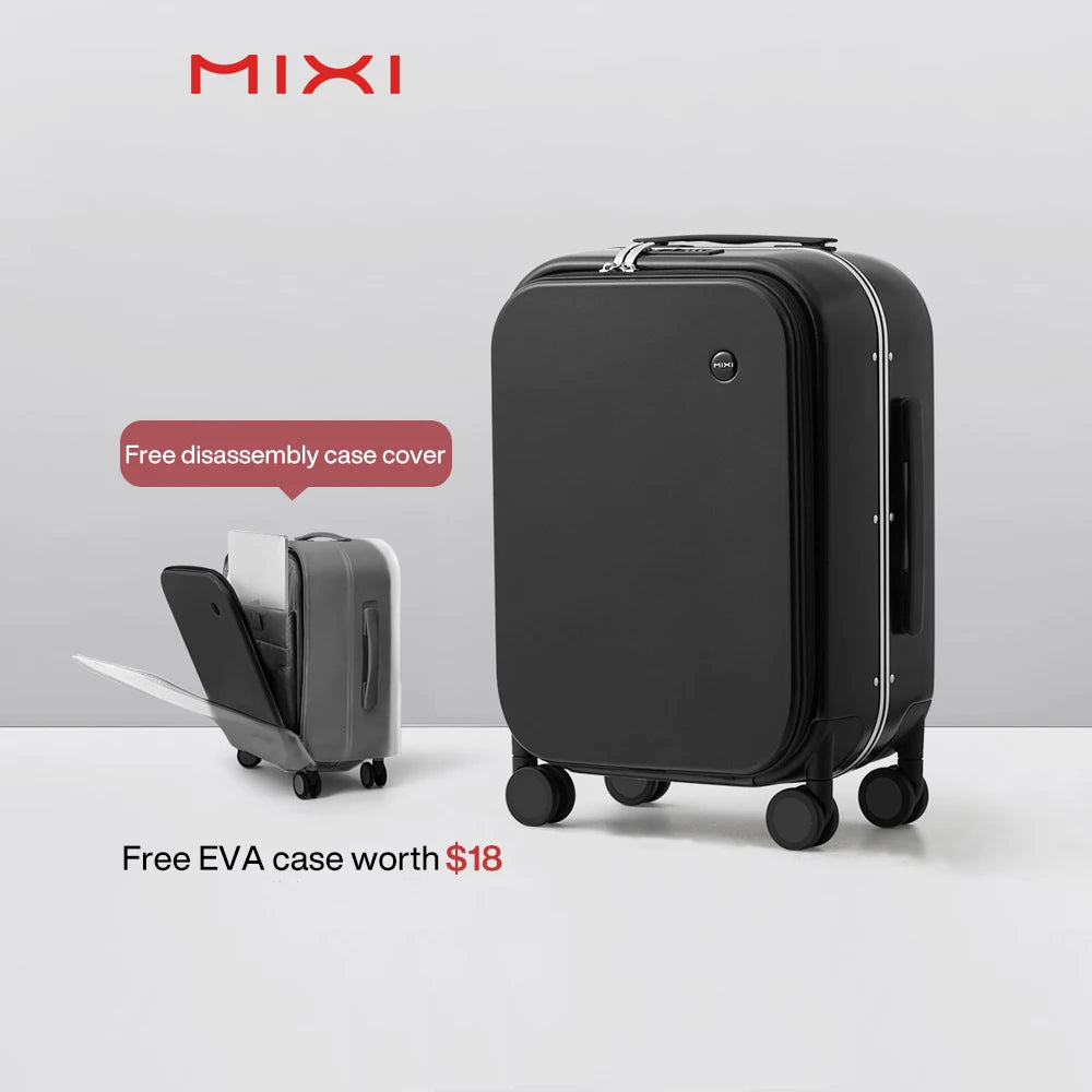 Mixi Patent Design Aluminum Frame Suitcase | Carry-On Rolling Luggage Cabin Bag M9260 | 18/20/24 Inch