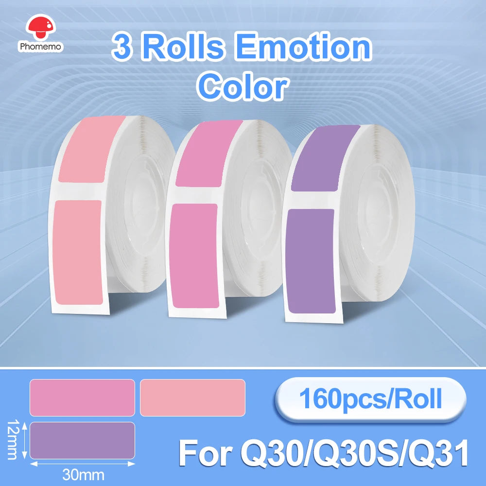 طابعة ملصقات حرارية Phomemo Q30 بتقنية البلوتوث - صانعة ملصقات محمولة للأعمال اليدوية وبطاقات التاريخ، طابعة لاسلكية متعددة الأوراق لنظامي التشغيل iOS وAndroid