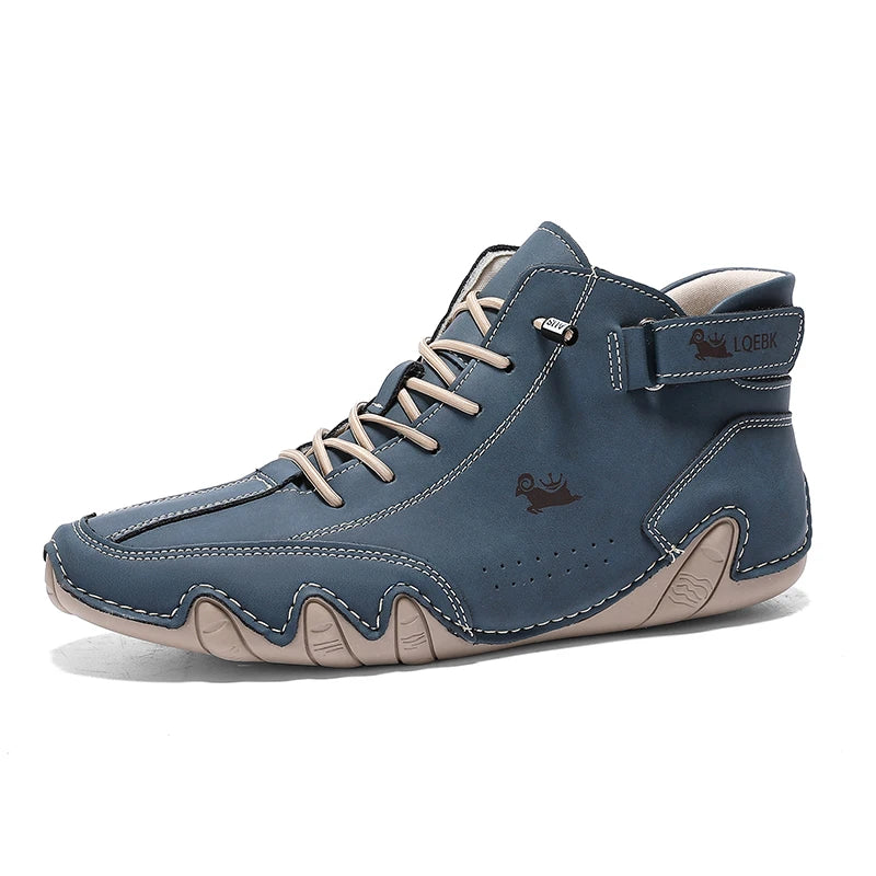 أحذية رياضية جلدية كاجوال للرجال - أحذية موكاسين للمشي في الهواء الطلق، أحذية أنيقة مريحة وأحذية فاخرة