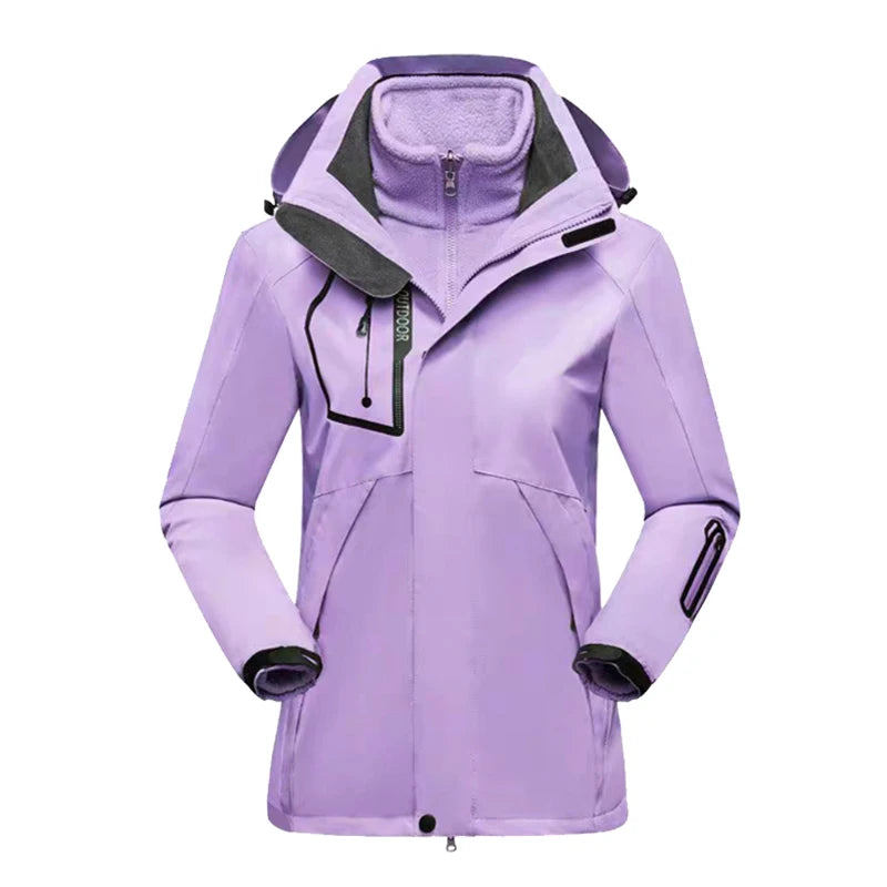 Women Waterproof Mountain Ski Jacket & Pants Winter Thick Warm Windproof Outdoor Snowboard Set