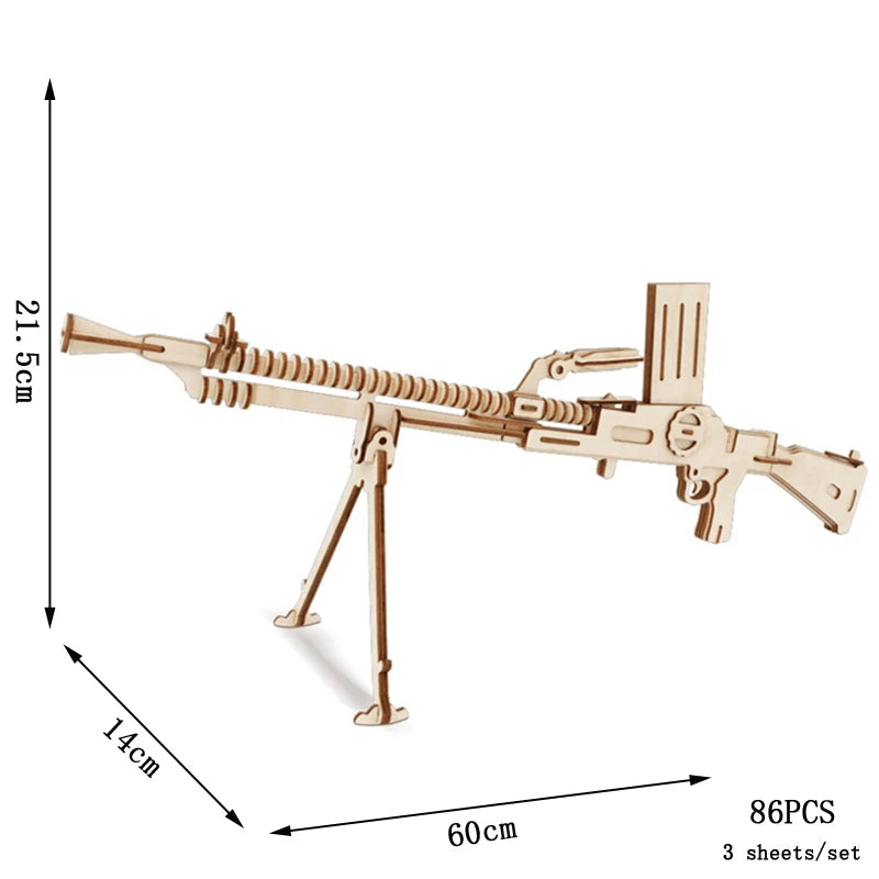 Retro Bus & European-Style Campervan 3D Wooden Puzzle – DIY Car, Airplane & Sailing Ship Model Toy for Kids