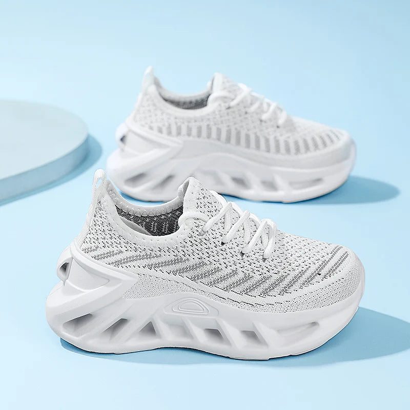 Kids Black & White Casual Sneakers | Comfortable School & Sports Shoes